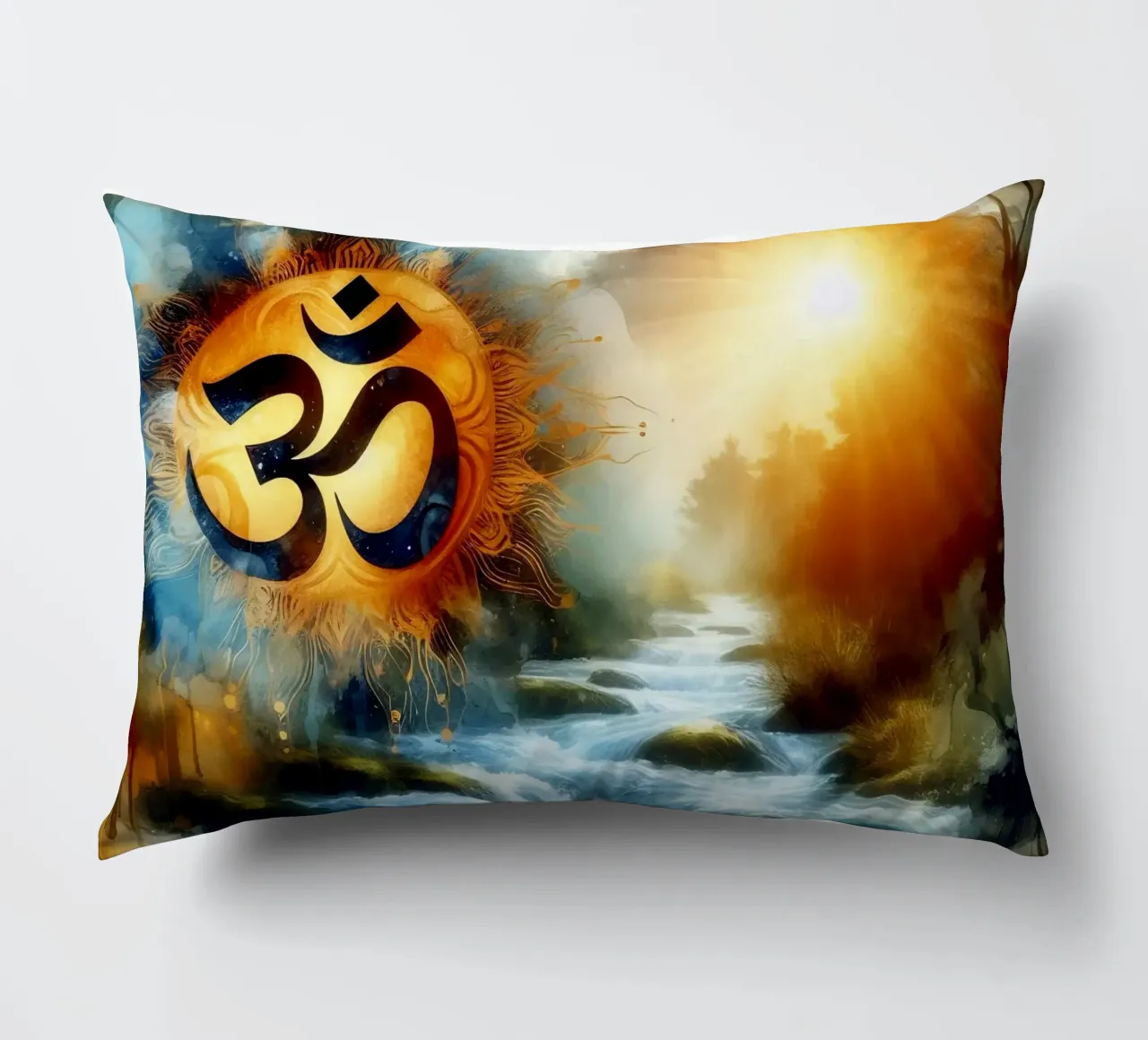 Om & Natura - Bach - Stile acquerello cuscino da spiritual