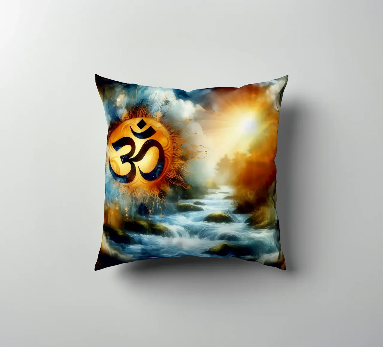 Om & Natura - Bach - Stile acquerello cuscino da spiritual