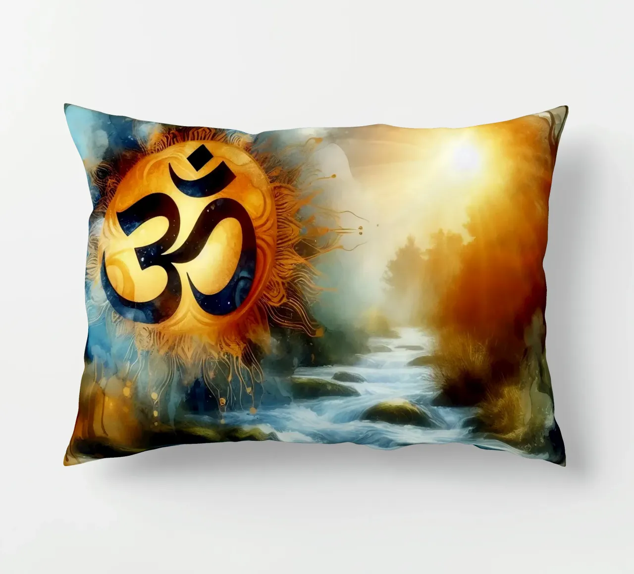 Om & Natura - Bach - Stile acquerello cuscino da spiritual