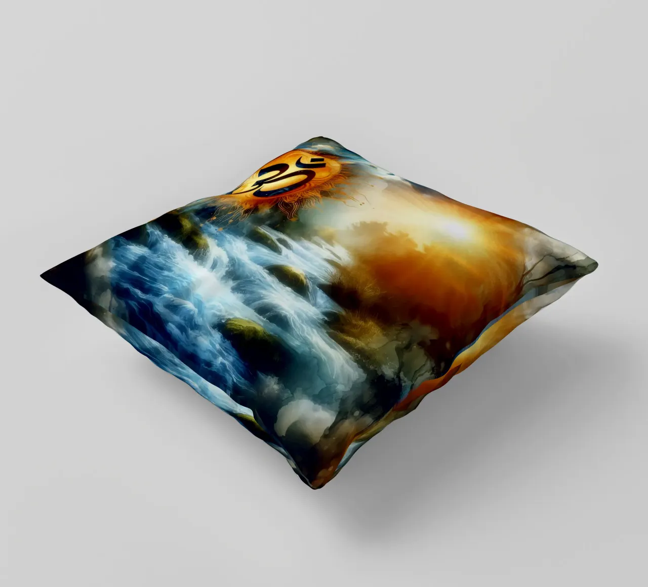 Om & Natura - Bach - Stile acquerello cuscino da spiritual