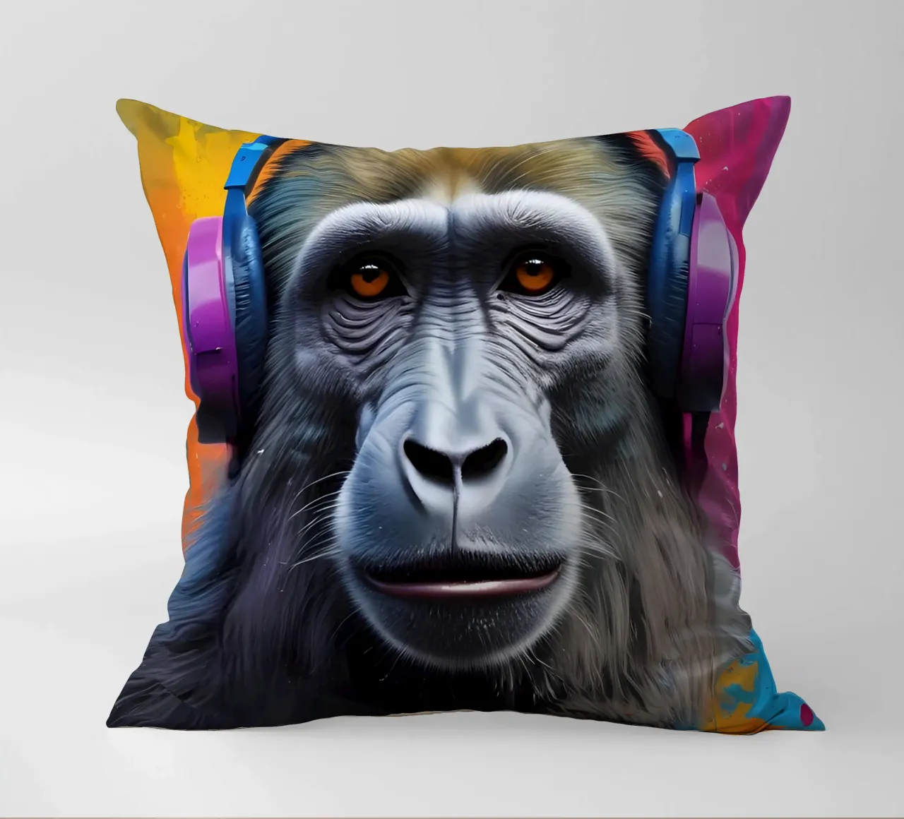 Babbuino in cuffia cuscino da MakArena