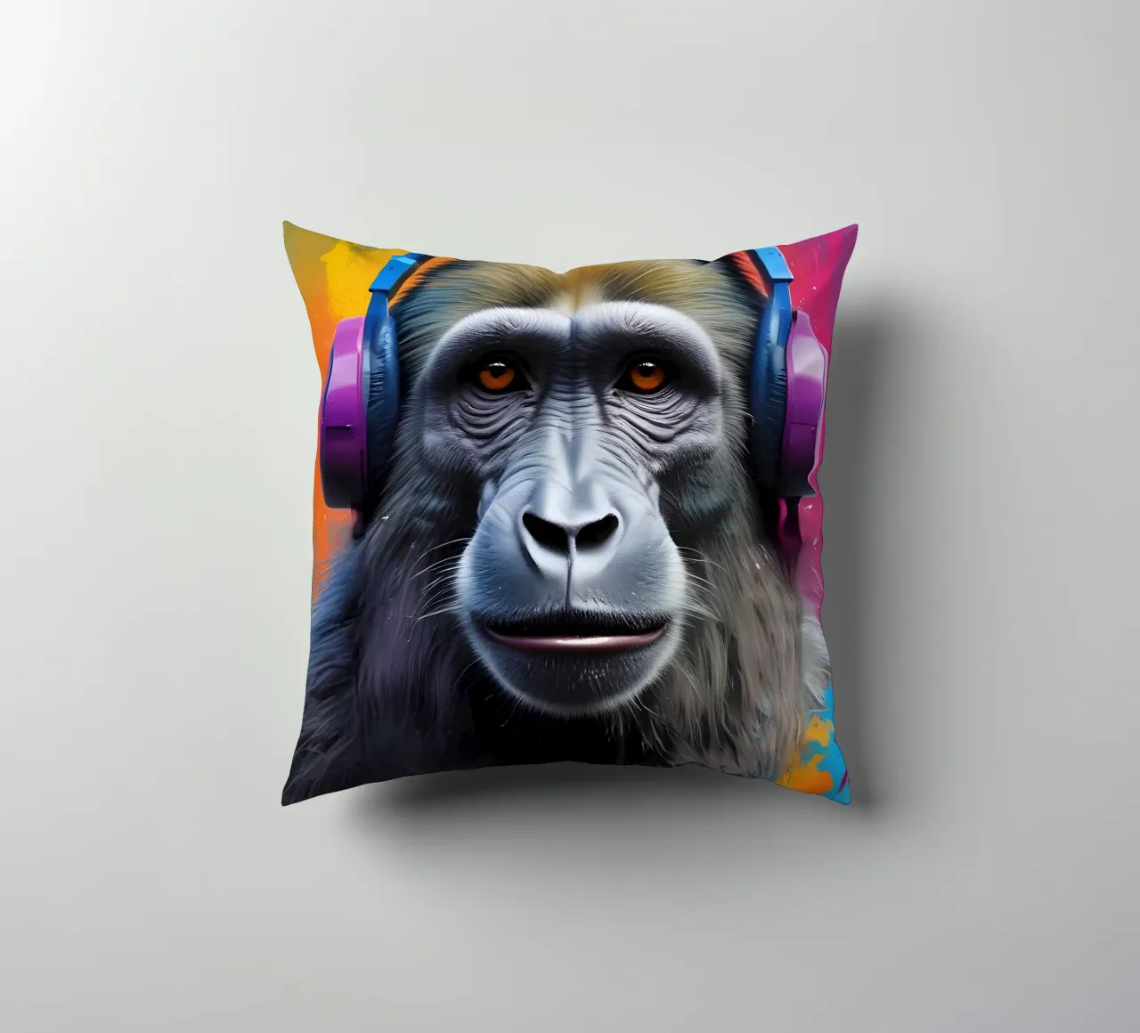 Babbuino in cuffia cuscino da MakArena