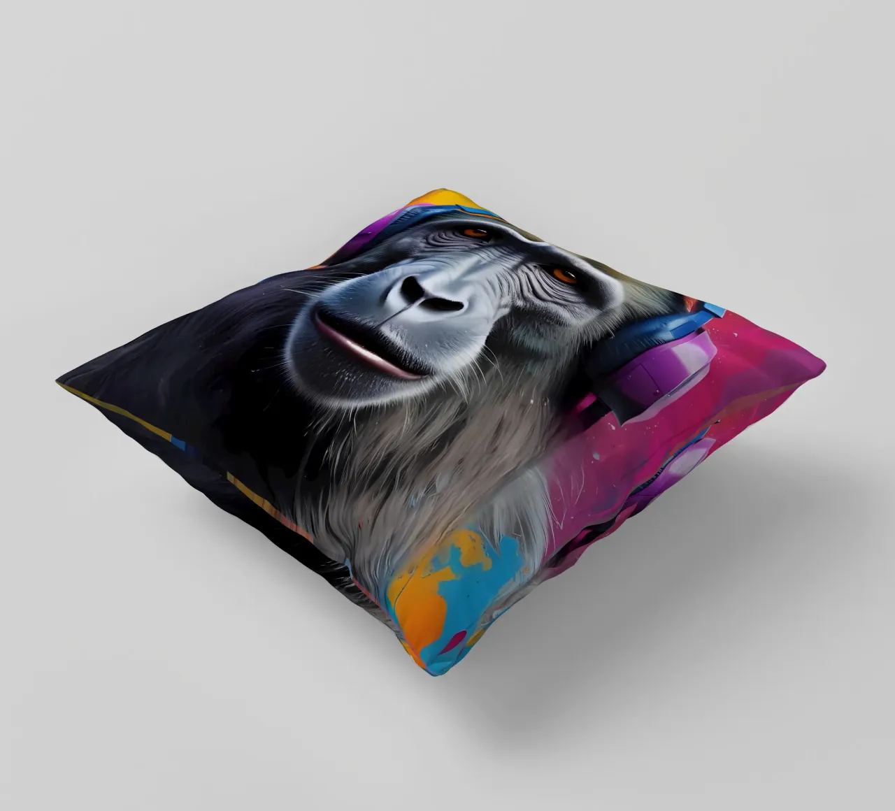 Babbuino in cuffia cuscino da MakArena