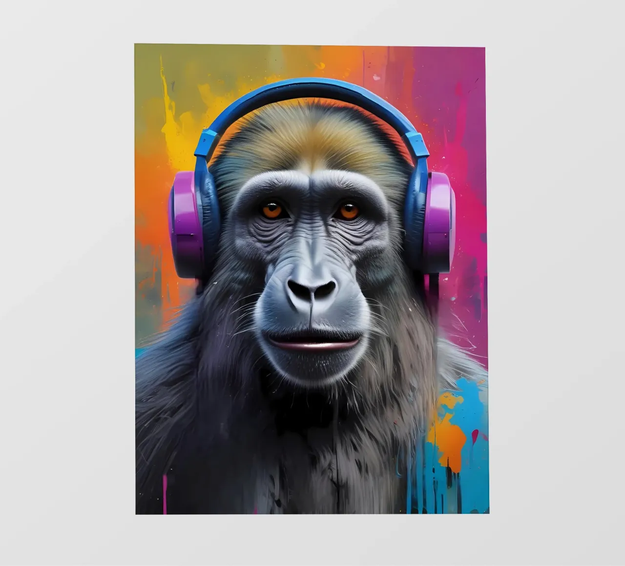 Babbuino in cuffia telo in pvc da MakArena