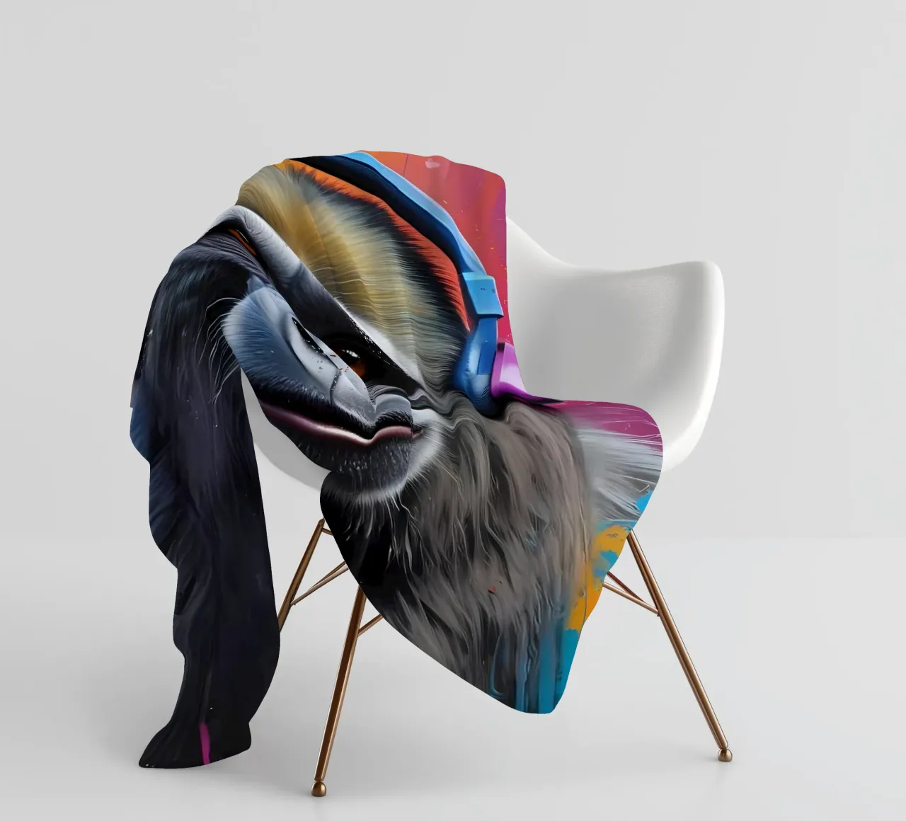 Babbuino in cuffia coperta in pile da MakArena