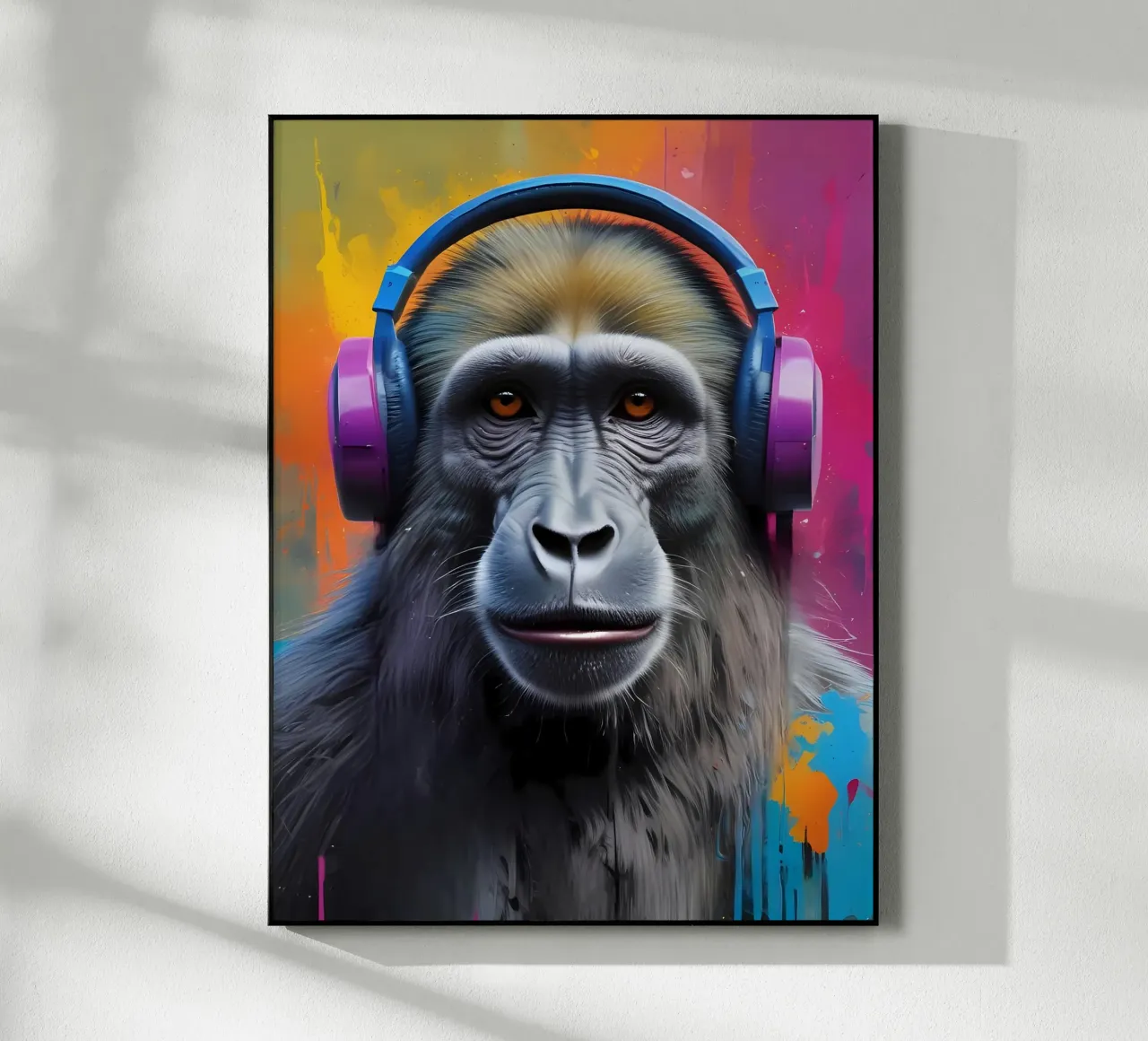 Babbuino in cuffia plexiglass da MakArena