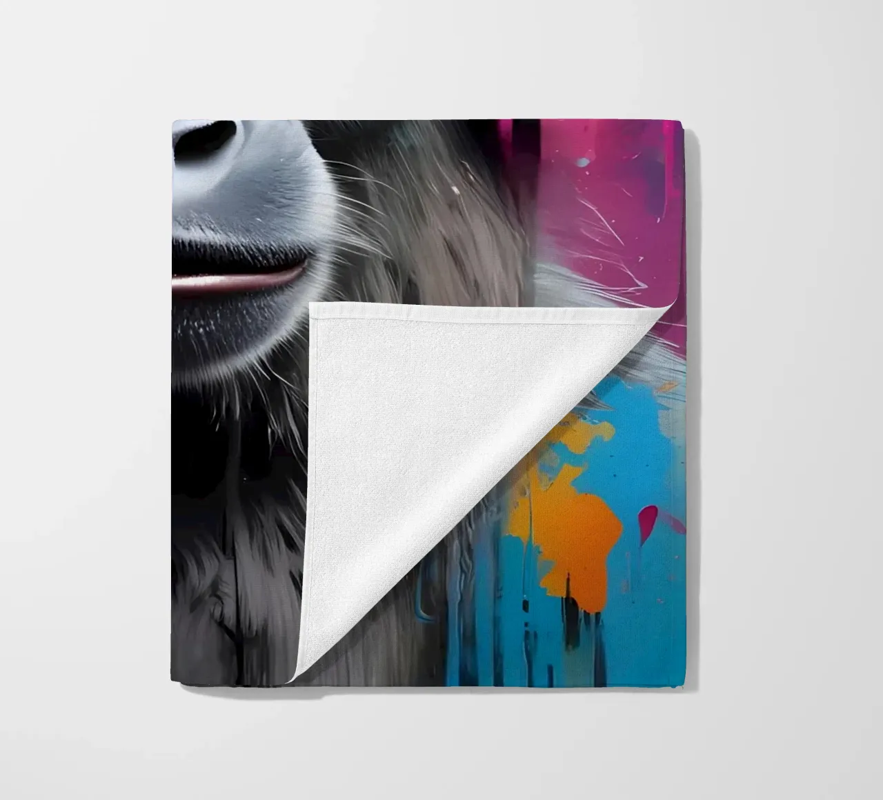 Babbuino in cuffia telo mare da MakArena