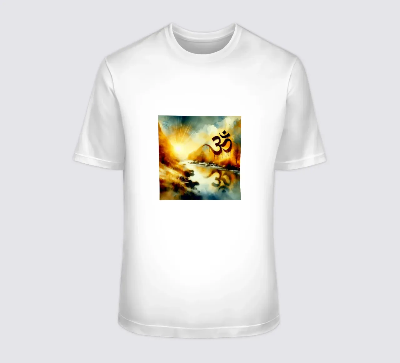 Om & Natura - Bach - Stile acquerello t-shirt da spiritual