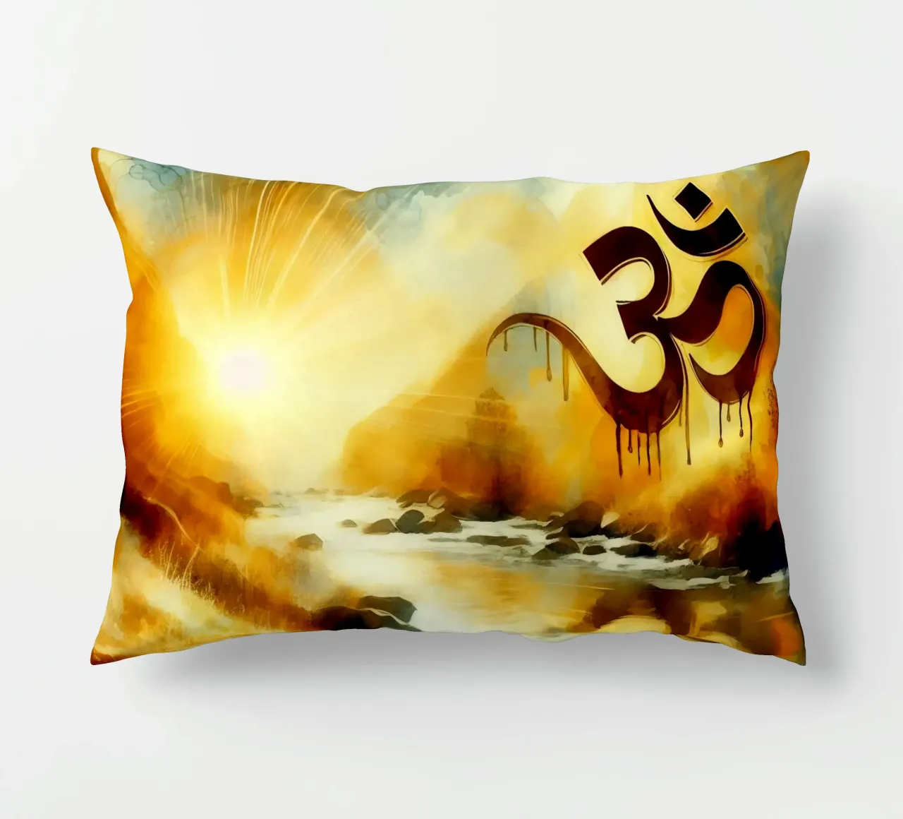Om & Natura - Bach - Stile acquerello cuscino da spiritual