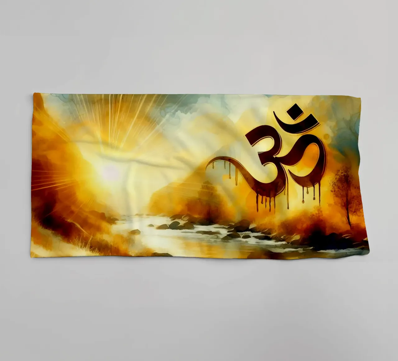 Om & Natura - Bach - Stile acquerello asciugamano da bagno da spiritual