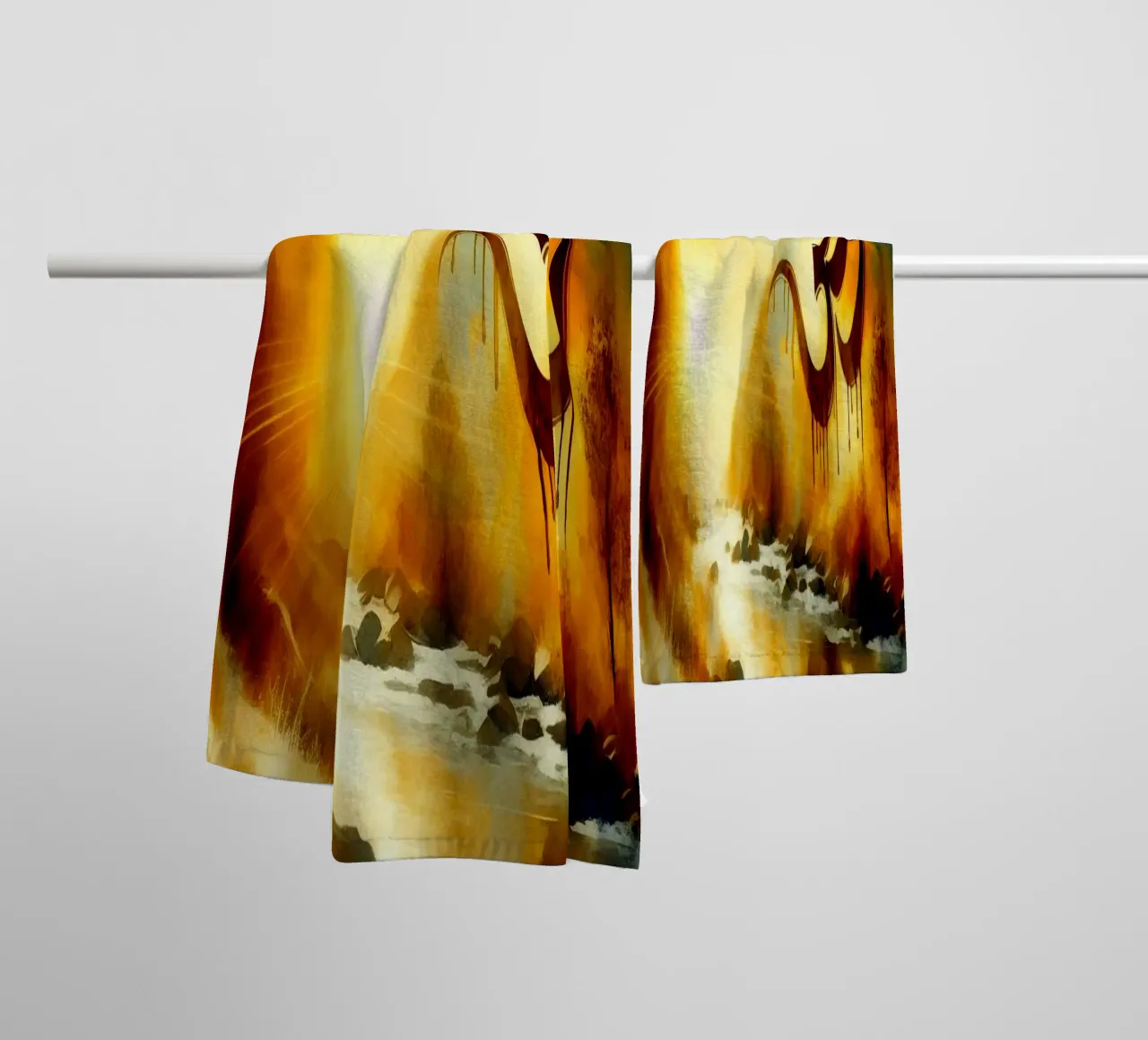 Om & Natura - Bach - Stile acquerello asciugamano da bagno da spiritual