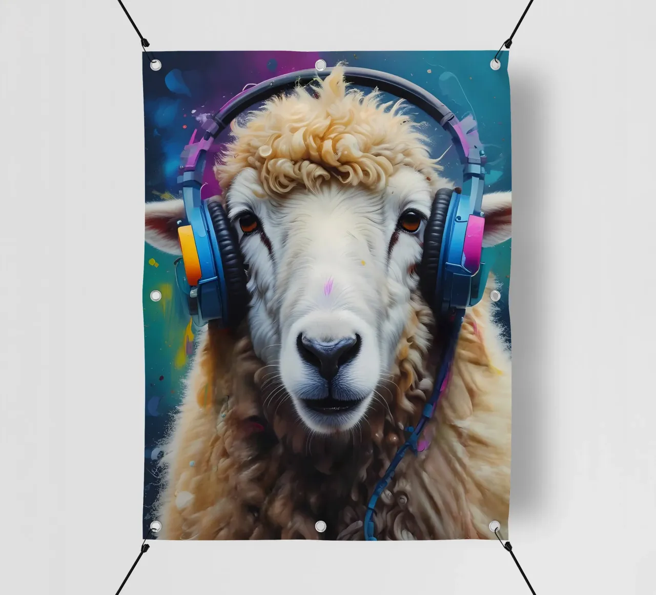 Pecore in cuffia telo in pvc da MakArena