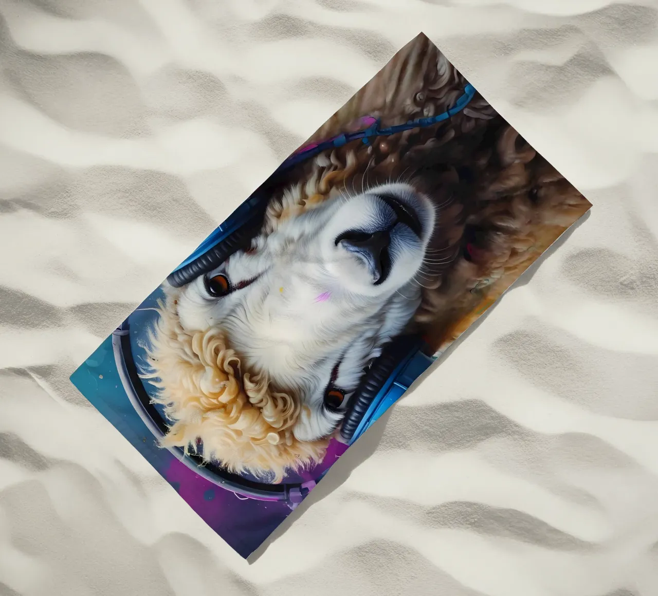 Pecore in cuffia telo mare da MakArena