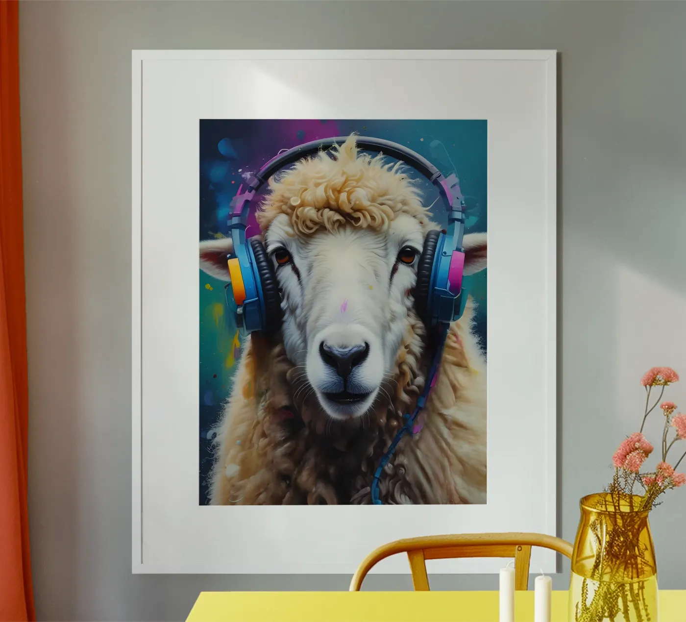Sheep in headphones poster da MakArena