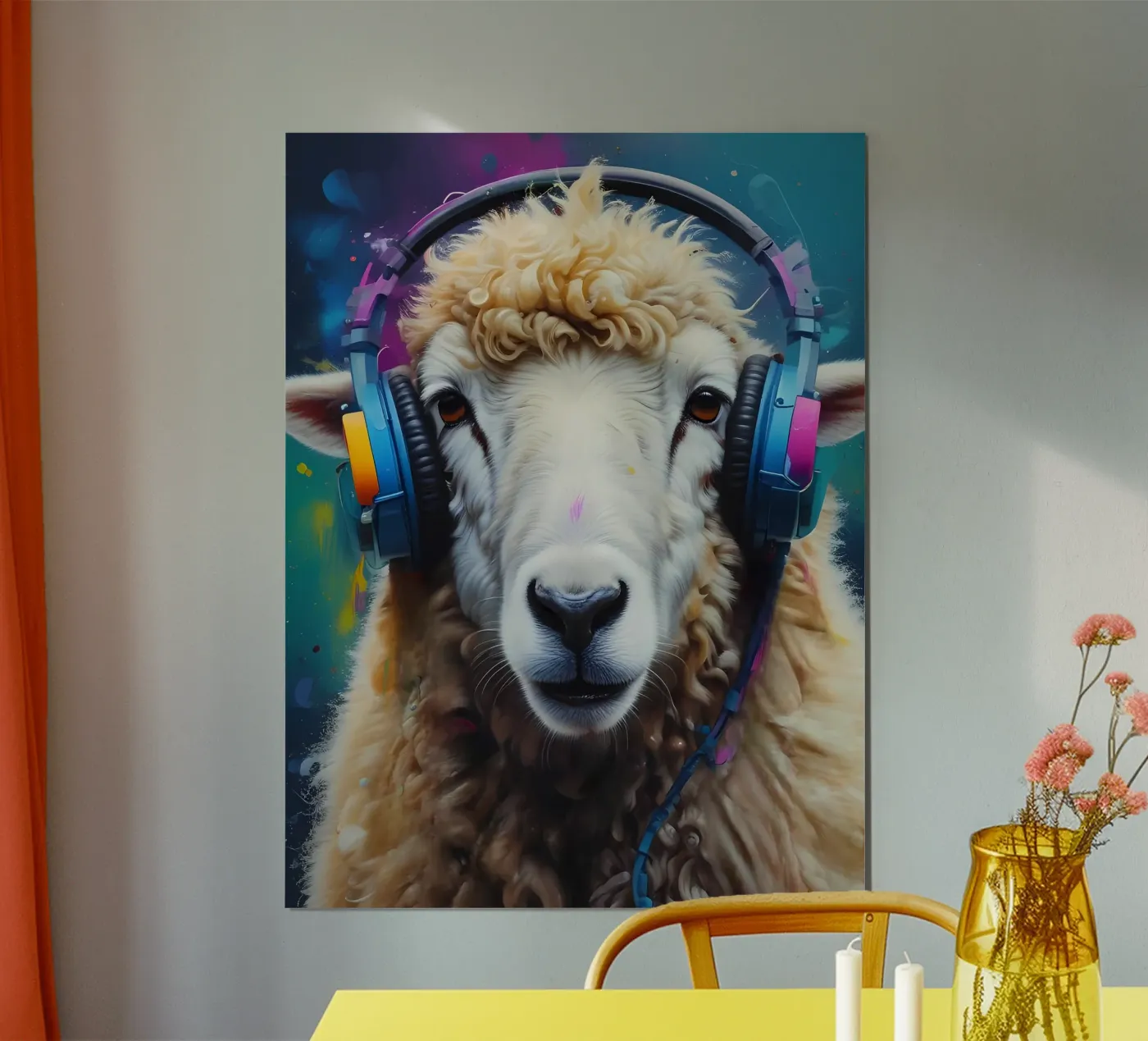 Sheep in headphones poster da MakArena