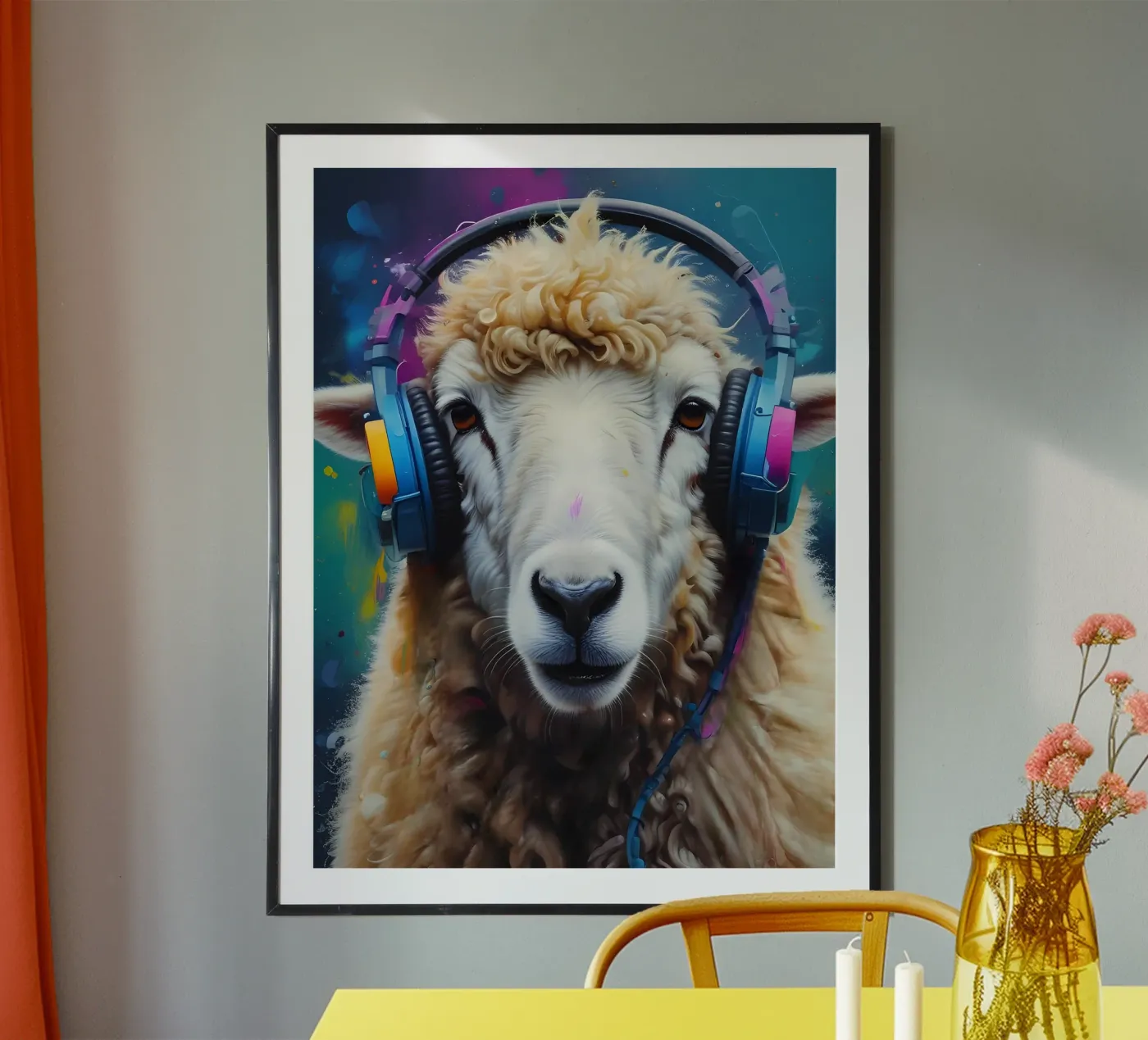 Sheep in headphones poster da MakArena