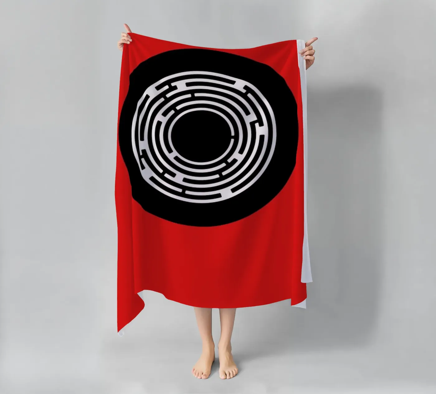 Labyrinth beach towel by AS Art