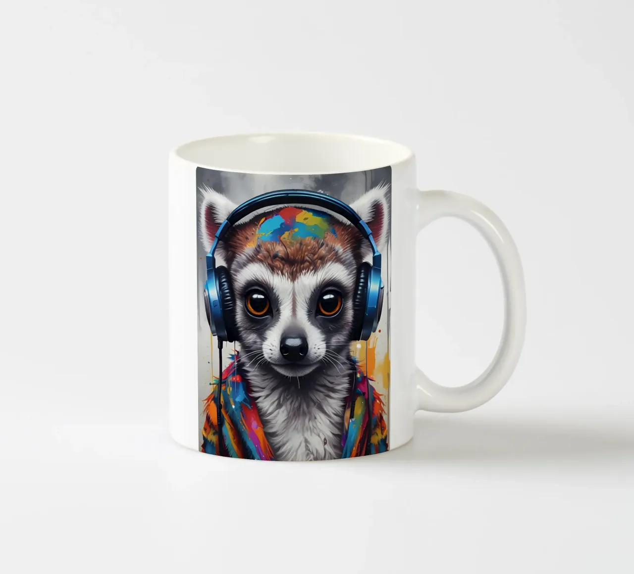 Baby lemure in cuffia tazza in ceramica da MakArena