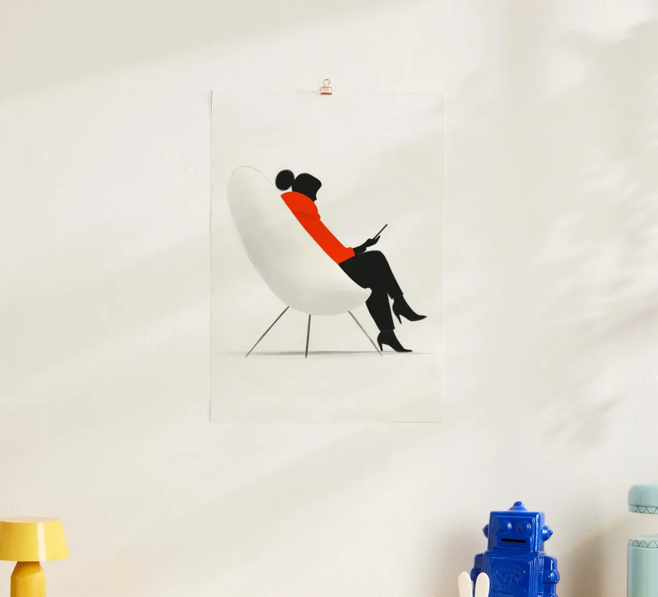 Iphone Donna vita arte minima poster da Justyna Jaszke JBJart
