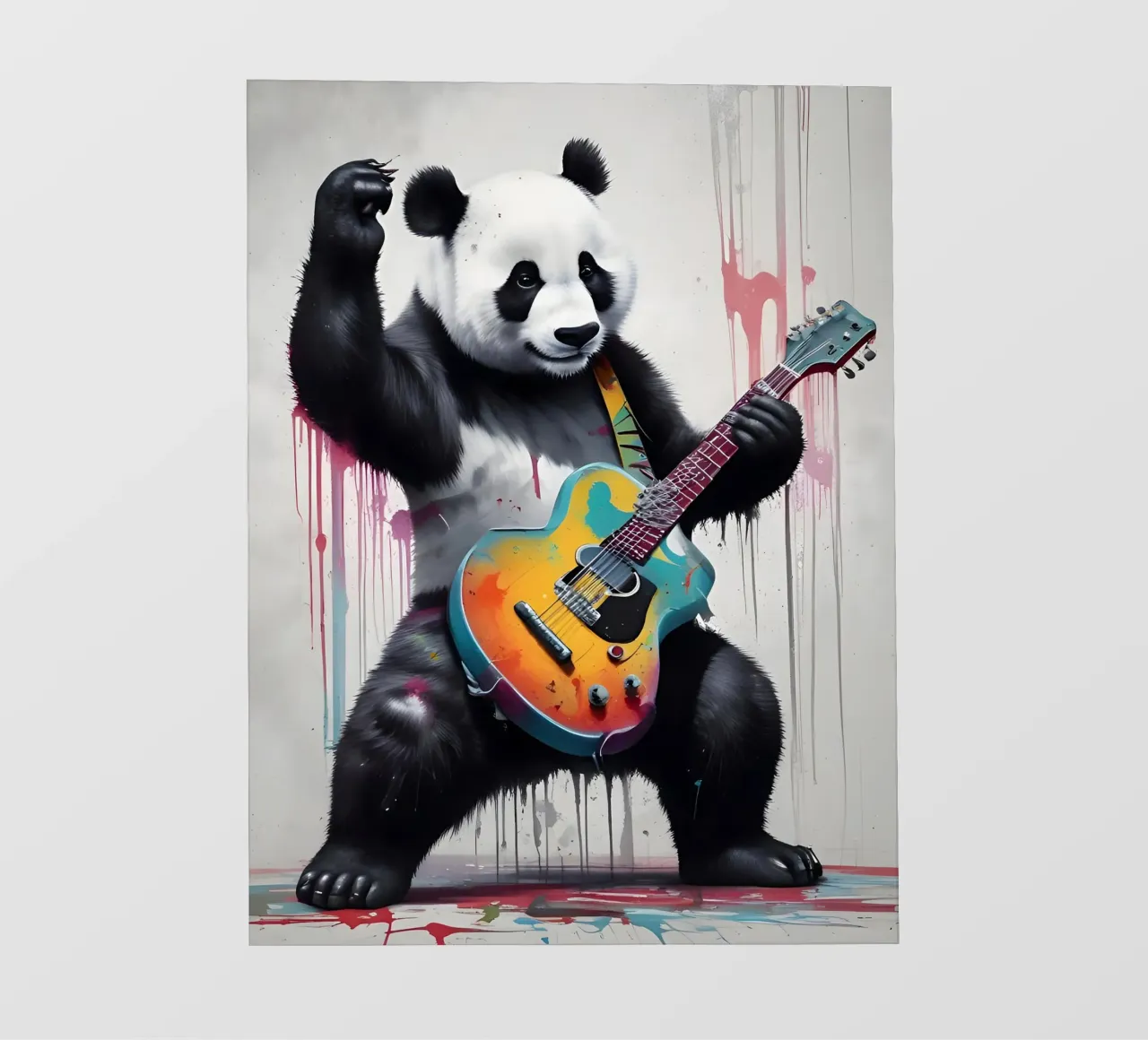 Panda che suona la chitarra pellicola backlit da MakArena