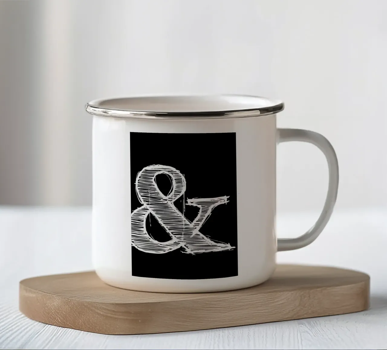 Ampersand Black tazza in smalto da Naxart