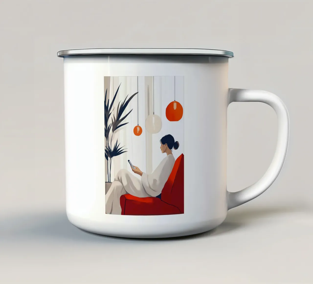 Relax Donna vita arte minima tazza in smalto da Justyna Jaszke JBJart