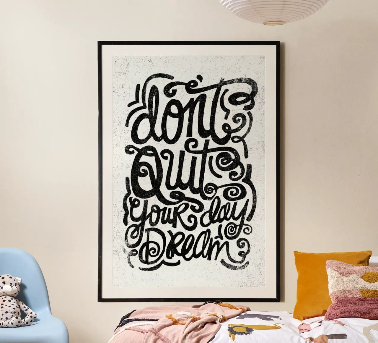 don’t quit your day dream poster con telaio in plastica da Matthew Taylor Wilson