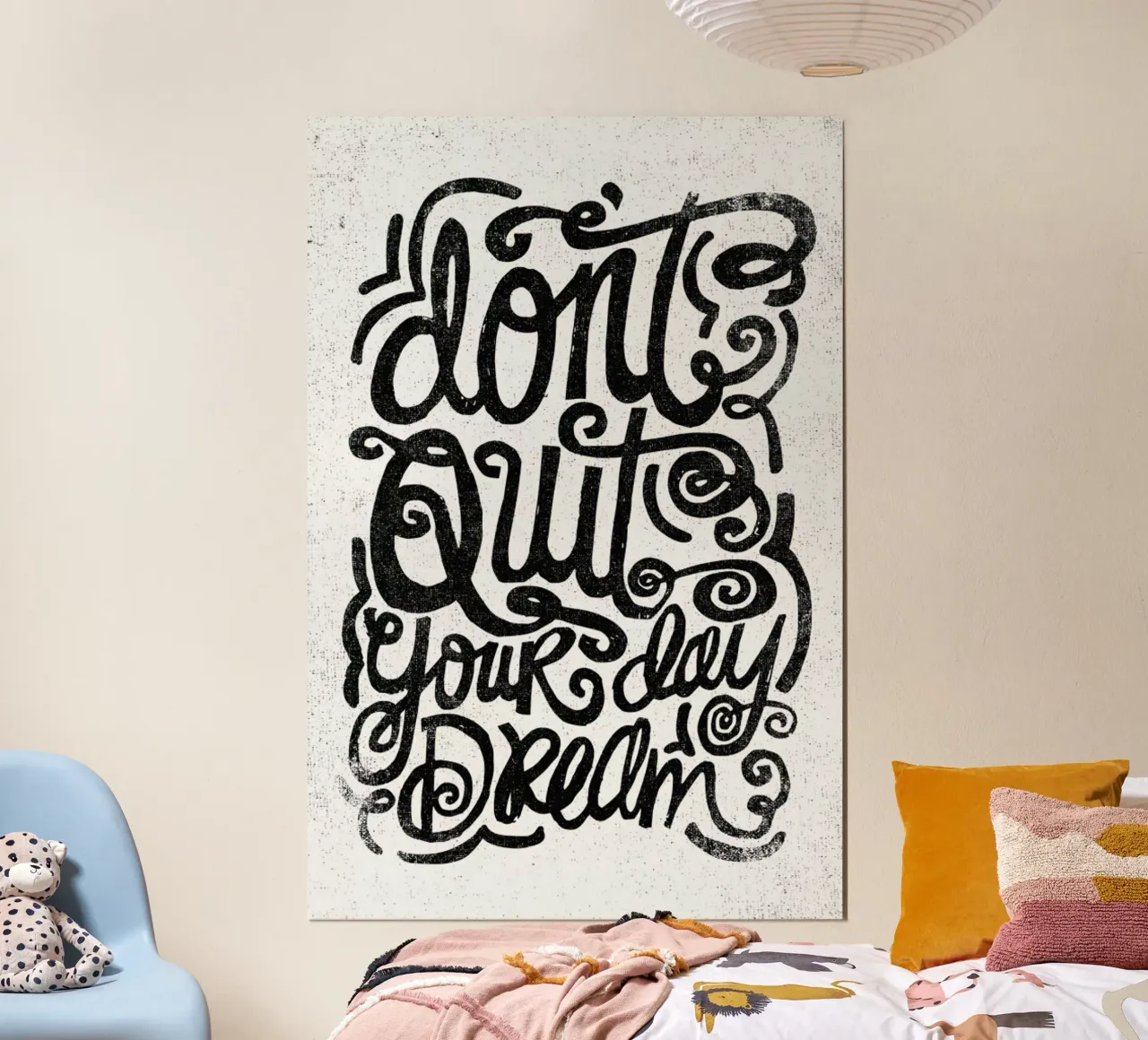 don’t quit your day dream poster con telaio in plastica da Matthew Taylor Wilson