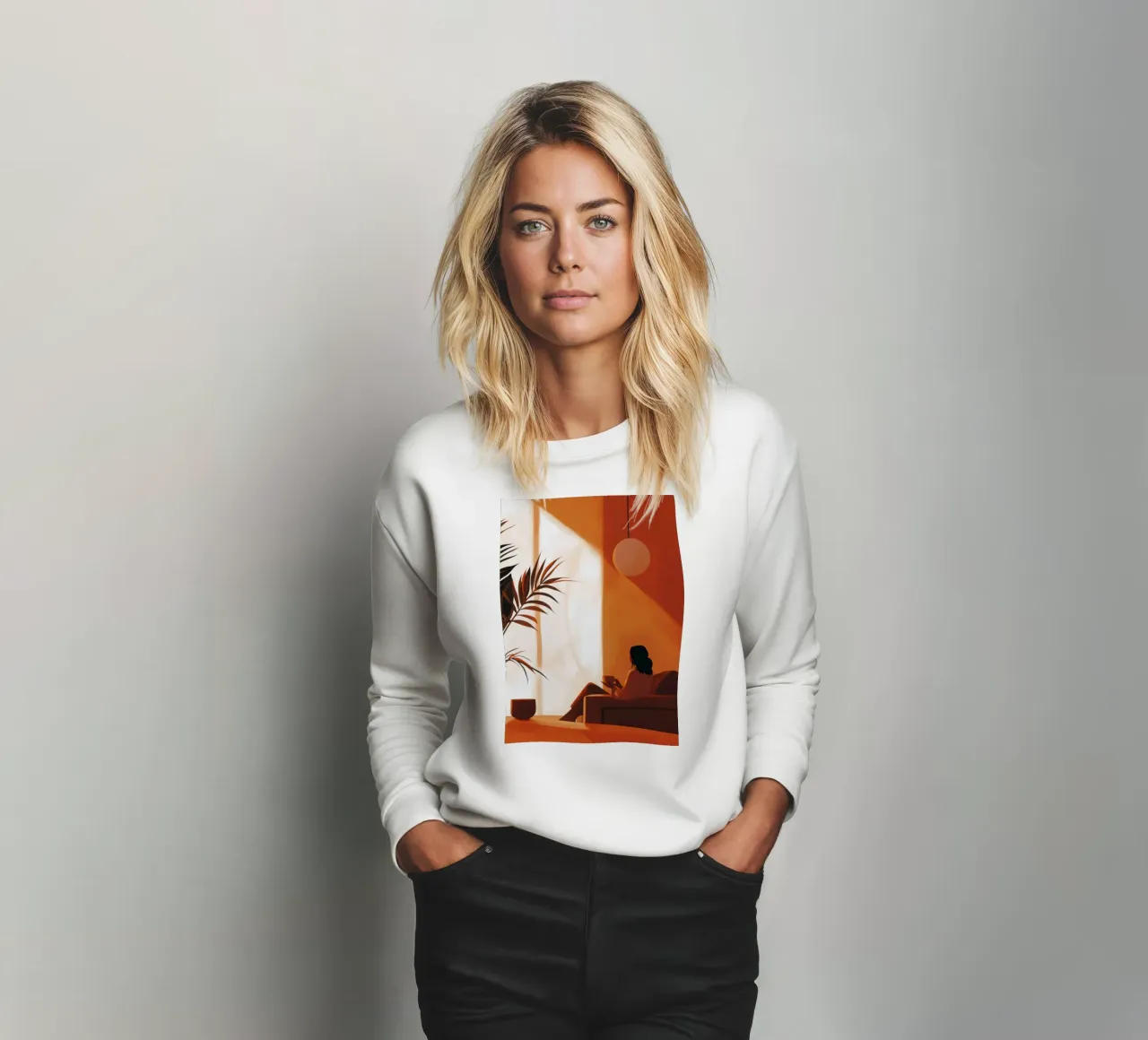 Giornata di sole Donna vita minimal art felpa da Justyna Jaszke JBJart