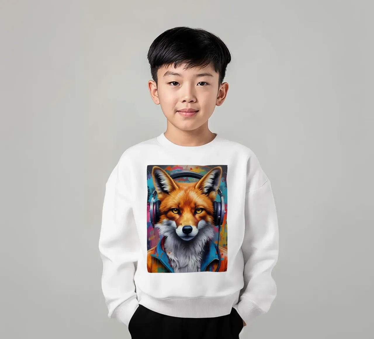 Foxy meloman kids sweatshirt by MakArena