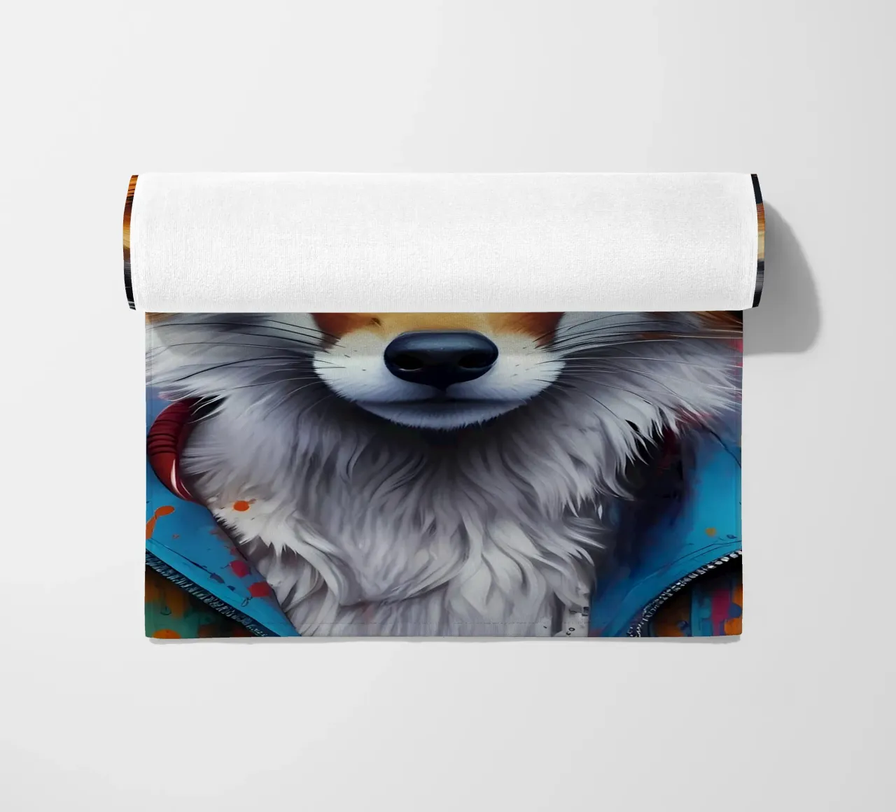 Foxy meloman beach towel by MakArena