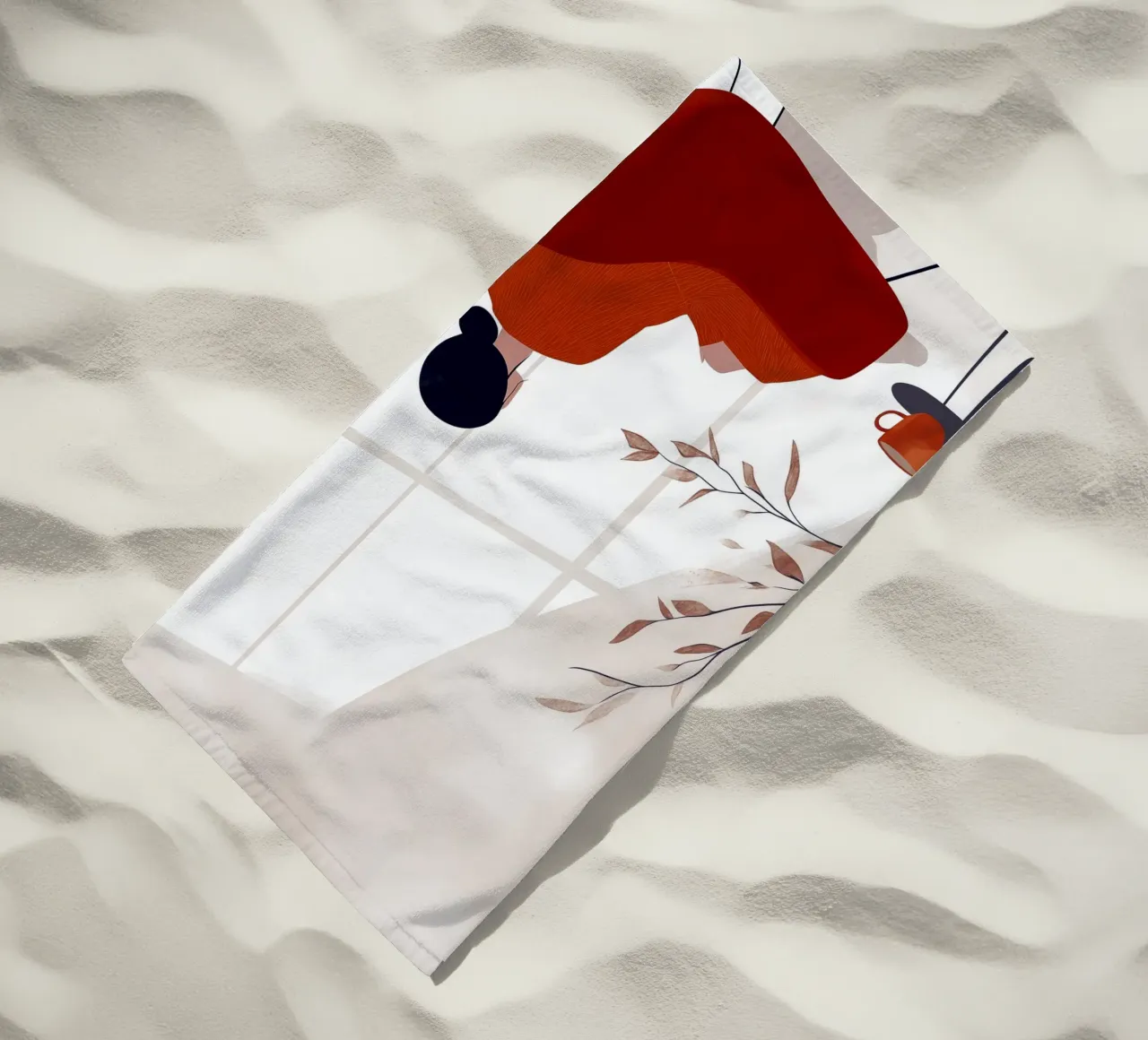 Abito rosso Donna vita arte minima telo mare da Justyna Jaszke JBJart