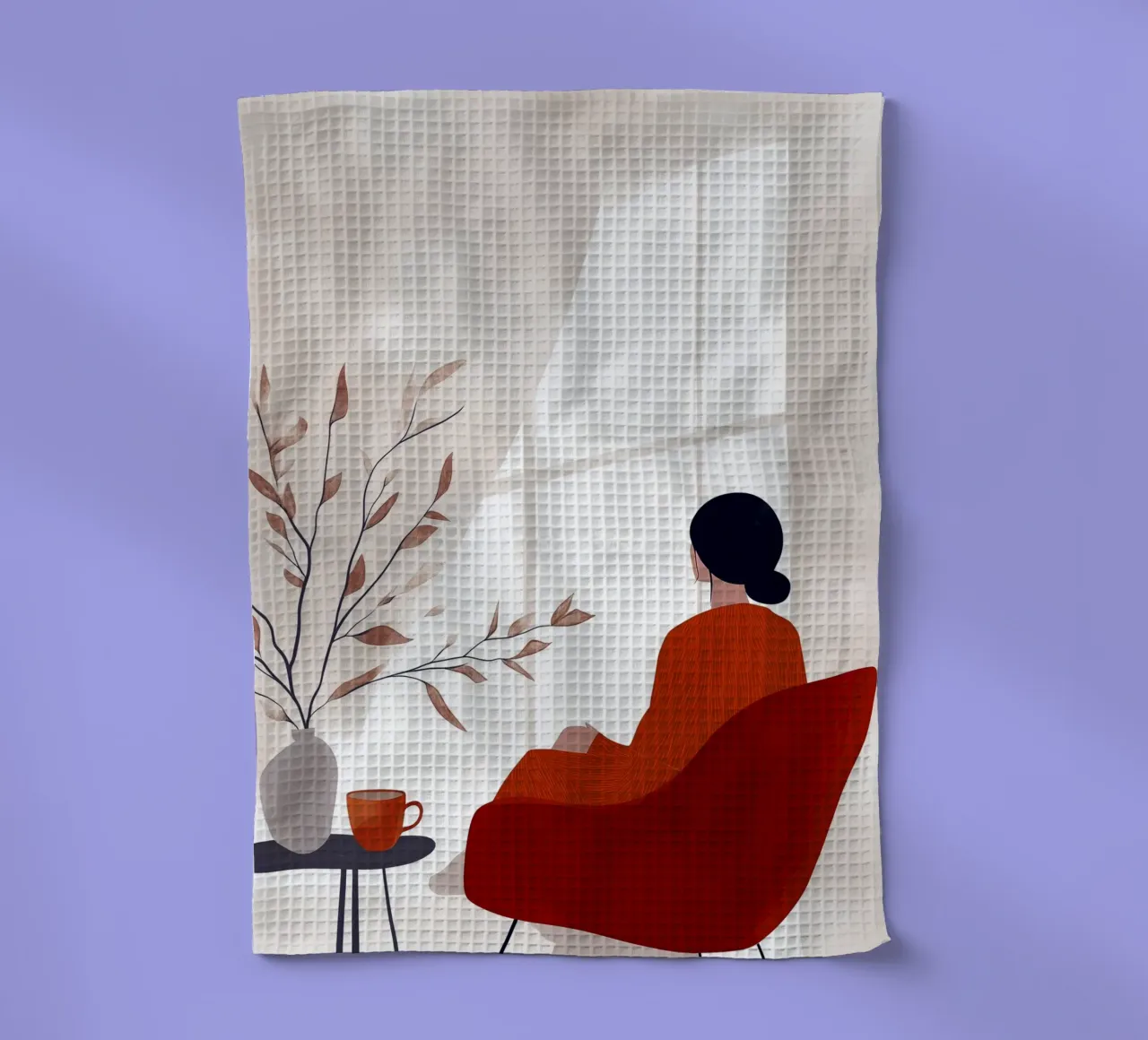 Robe rouge Femme vie art minimal torchon de Justyna Jaszke JBJart