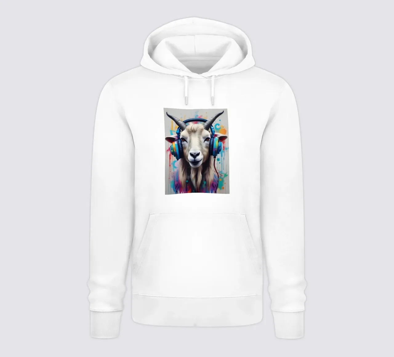 Cabra con auriculares sudadera con capucha de MakArena