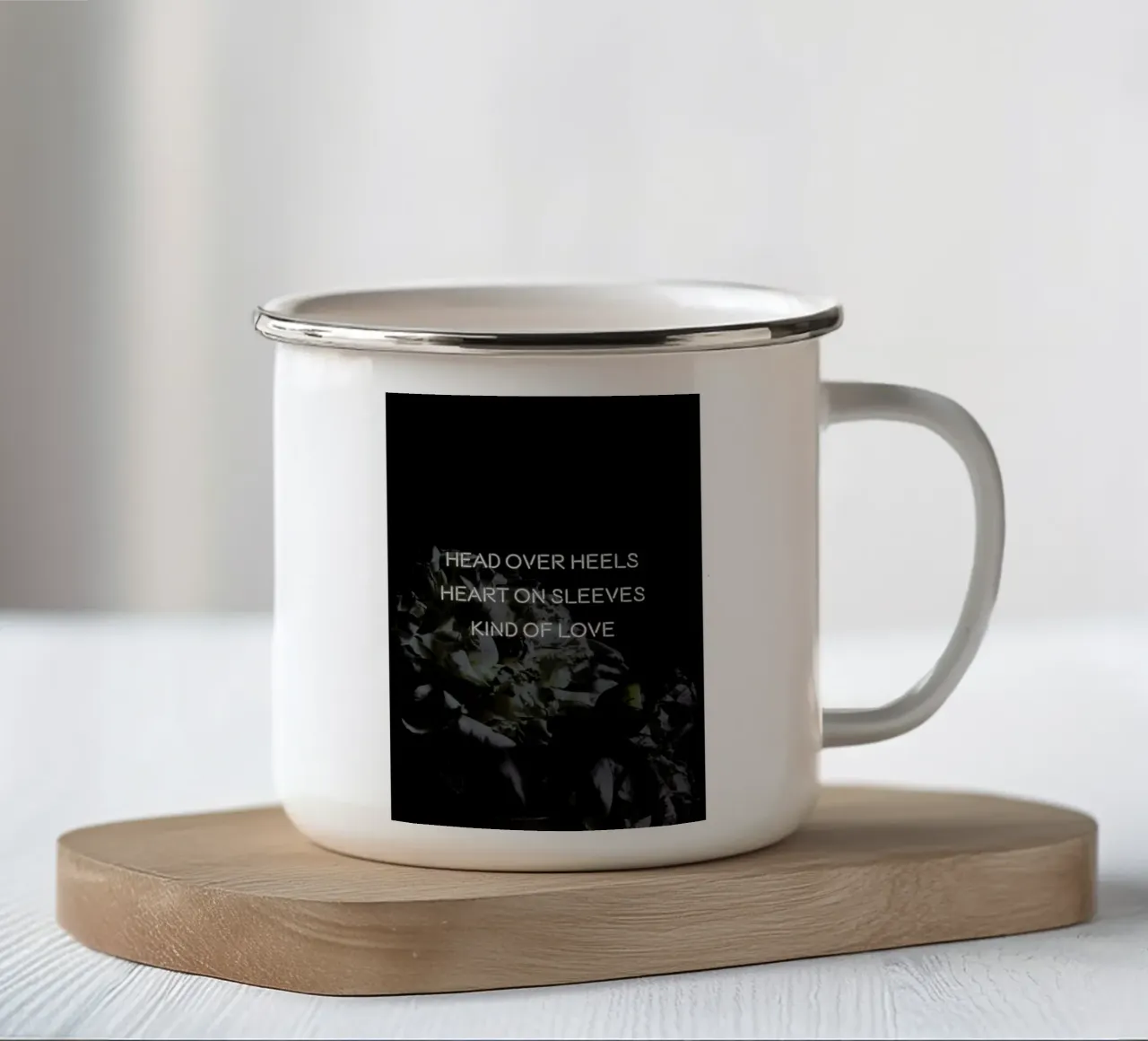 Head over heals taza de esmalte de Oh Darling