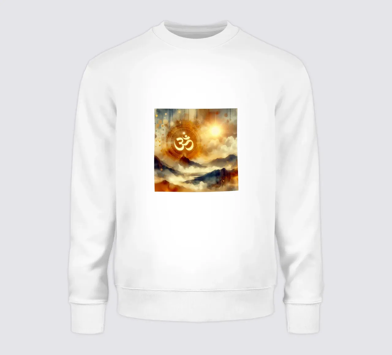 Om & Nature - Mountain - Watercolour style sweatshirt by spiritual