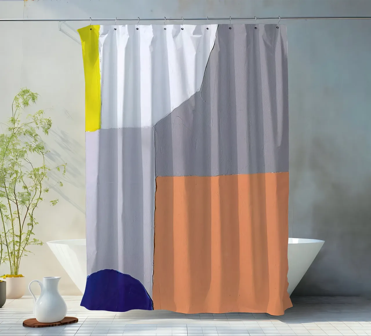 Spaces I shower curtain by Jilli Darling Art