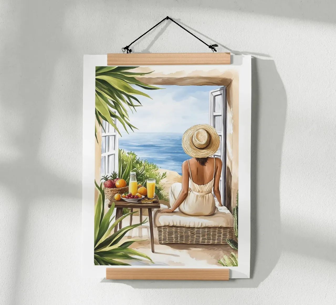Frühstück mit Blick auf das Meer Poster von Shores & Skies