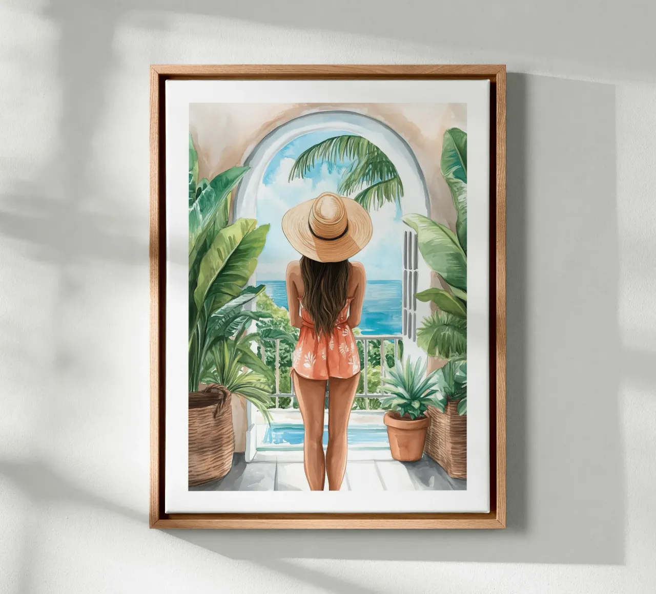 Vue tropicale lienzo con Marco flotante de Shores & Skies