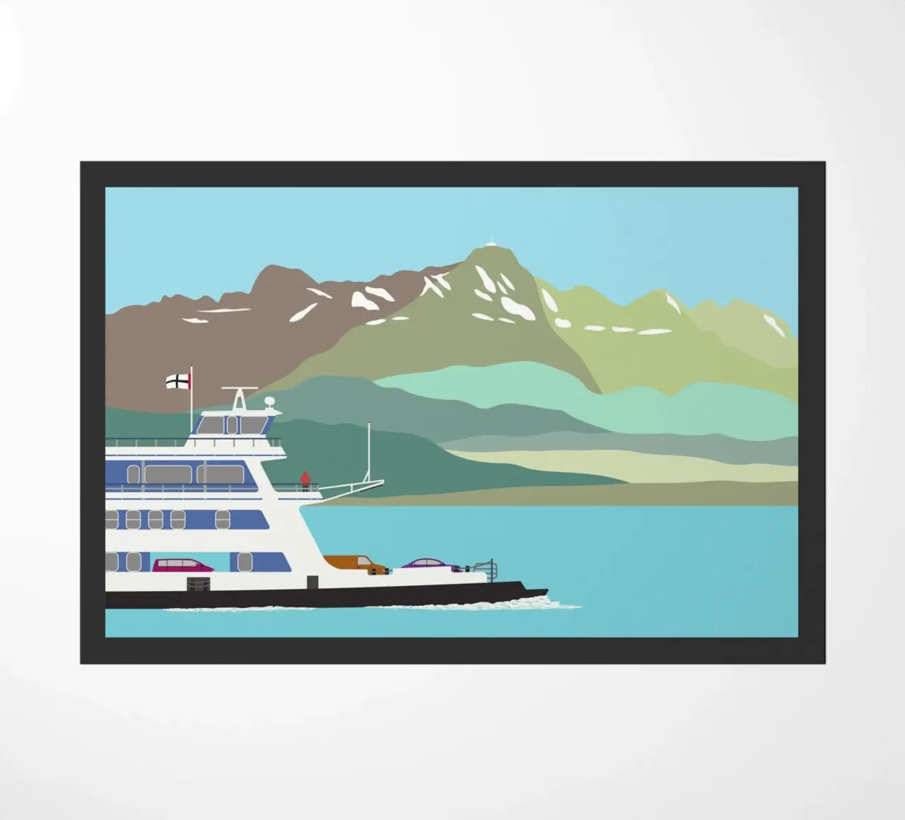 Bodensee mit Fähre Konstanz - Meersburg und Säntis zerbino da Taimanta