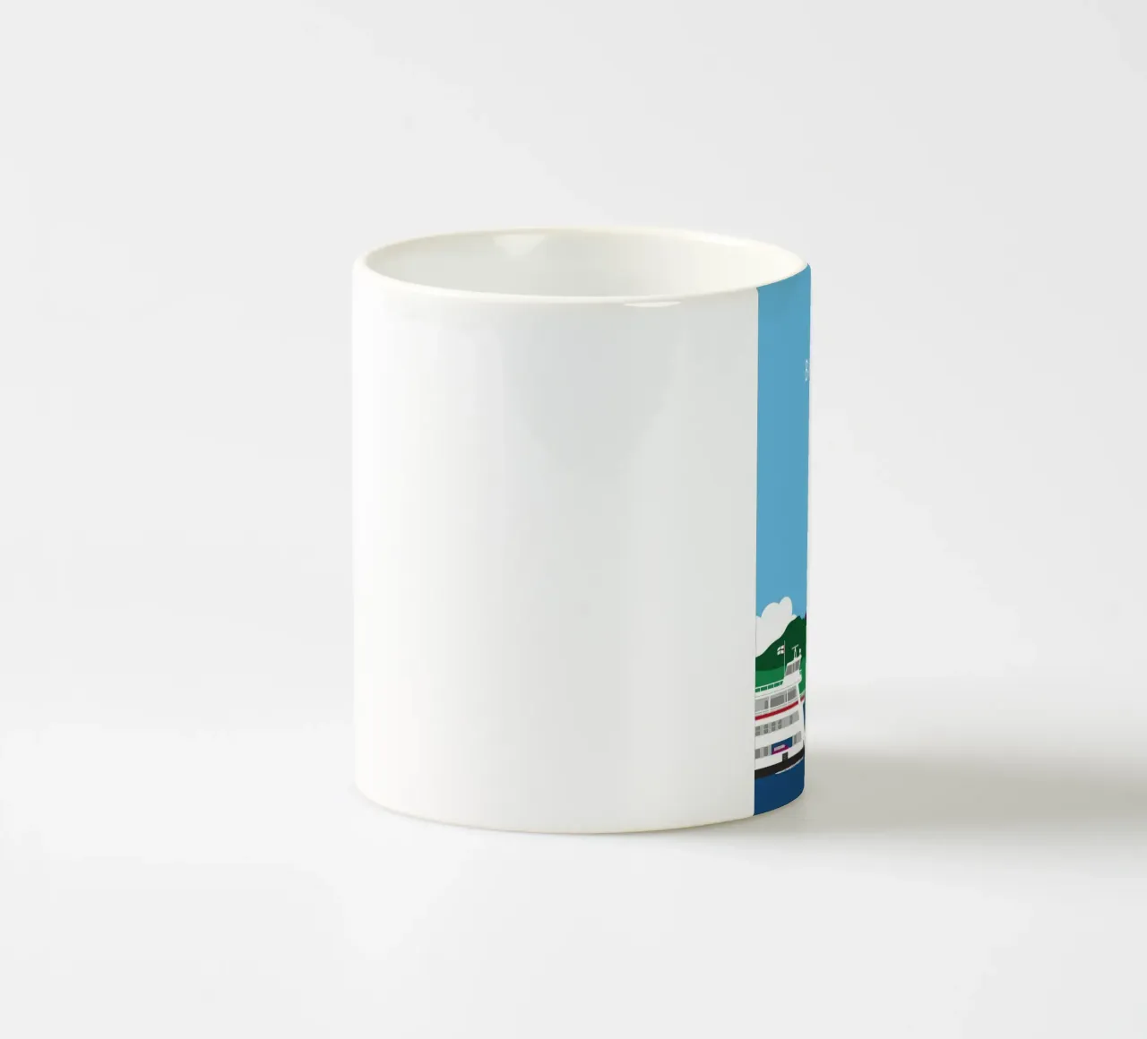 Bodensee mit Fähre Konstanz - Meersburg und Säntis tazza in ceramica da Taimanta