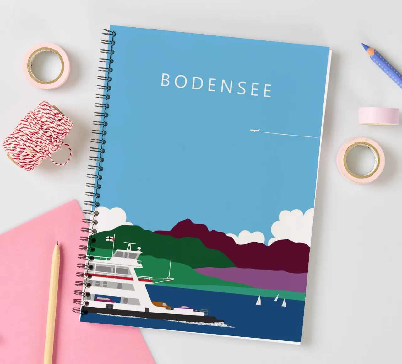 Bodensee, Fähre Konstanz - Meersburg diario ad anelli da Taimanta
