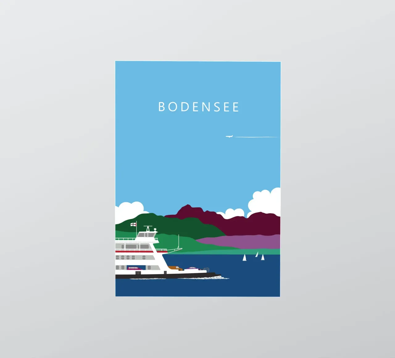 Bodensee, Fähre Konstanz - Meersburg adesivo da Taimanta