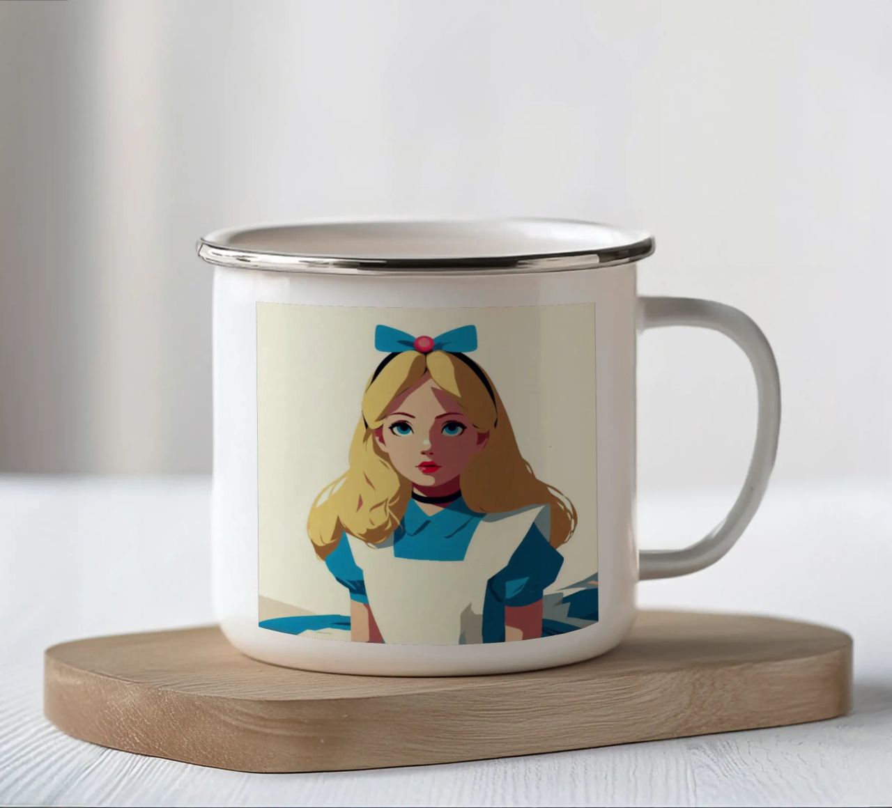 Alice - Stampa poster d'epoca tazza in smalto da posterprints-by-nomad