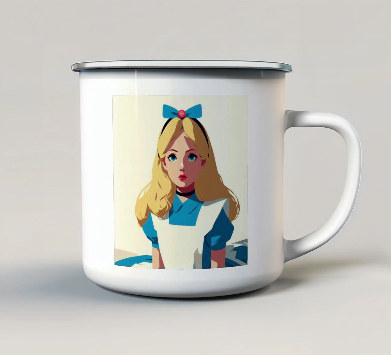 Alice - Stampa poster d'epoca tazza in smalto da posterprints-by-nomad