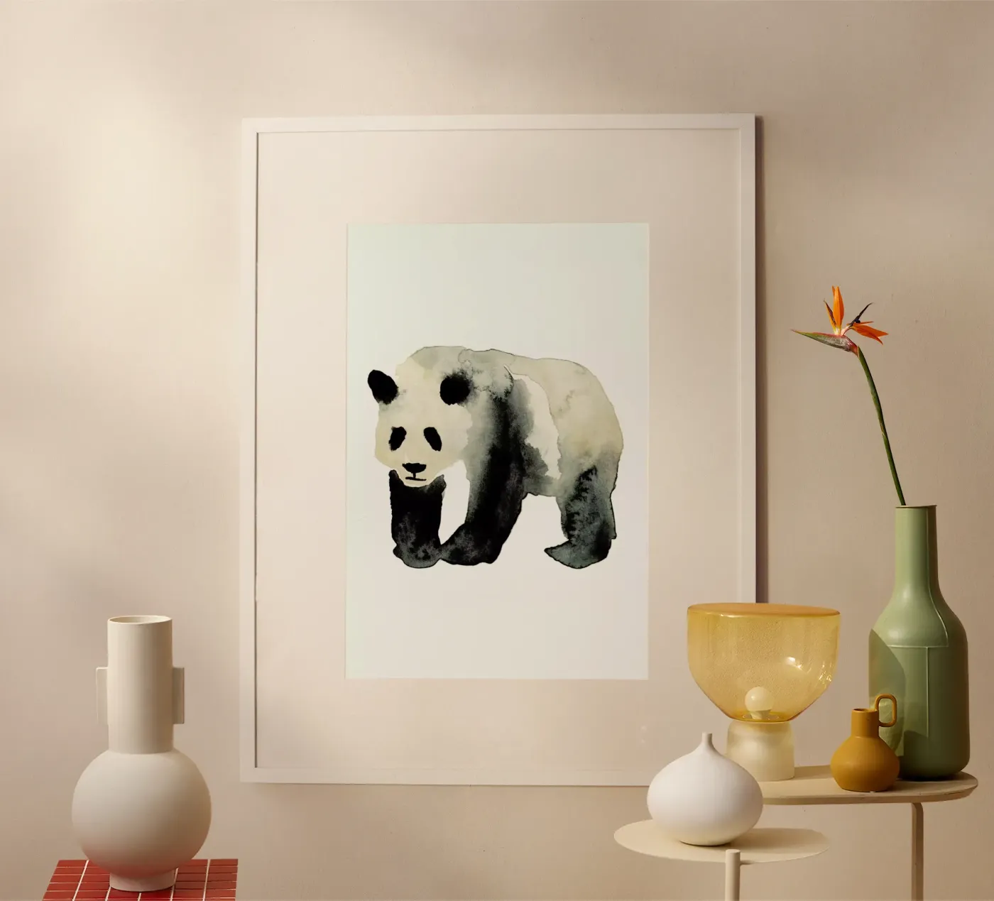 Panda poster van Farina Kuklinski