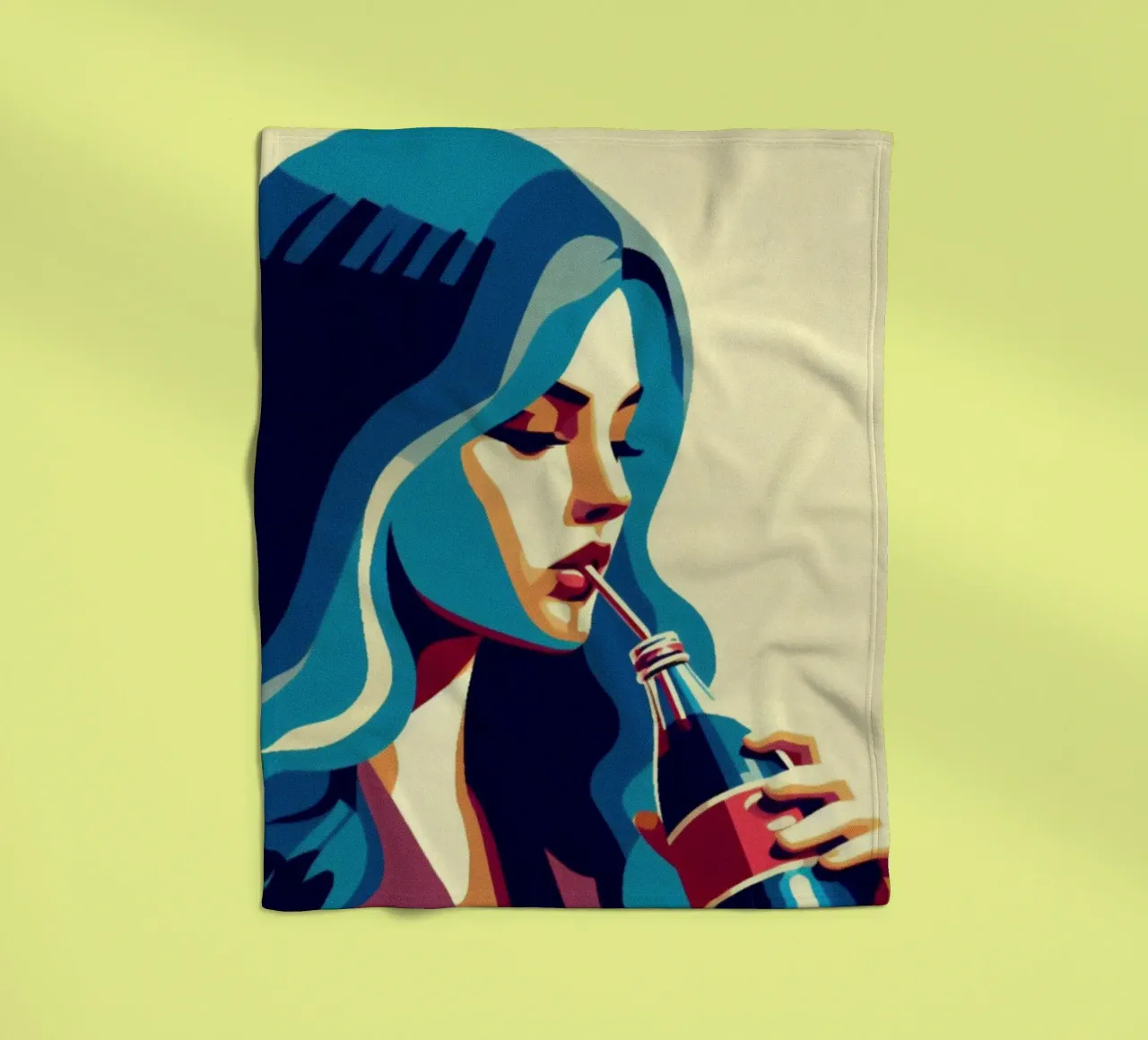 Coca Cola - Stampa poster d'epoca coperta in pile da posterprints-by-nomad