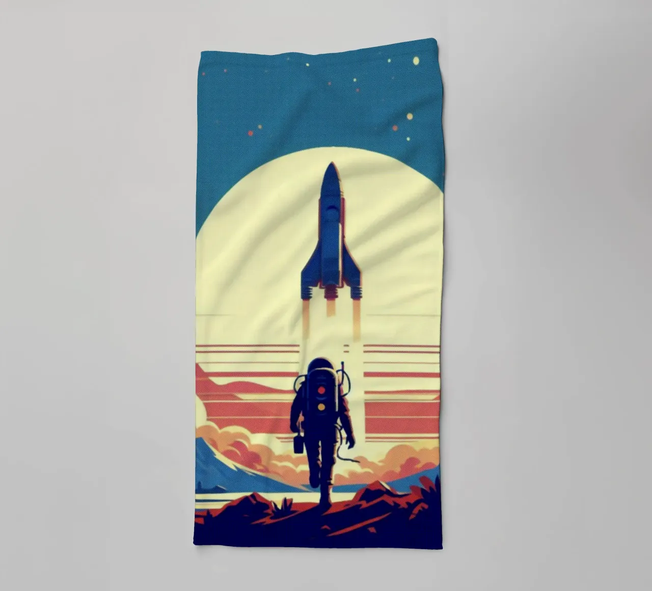 Mars Rocket - Impression d'affiches vintage serviette de bain de posterprints-by-nomad