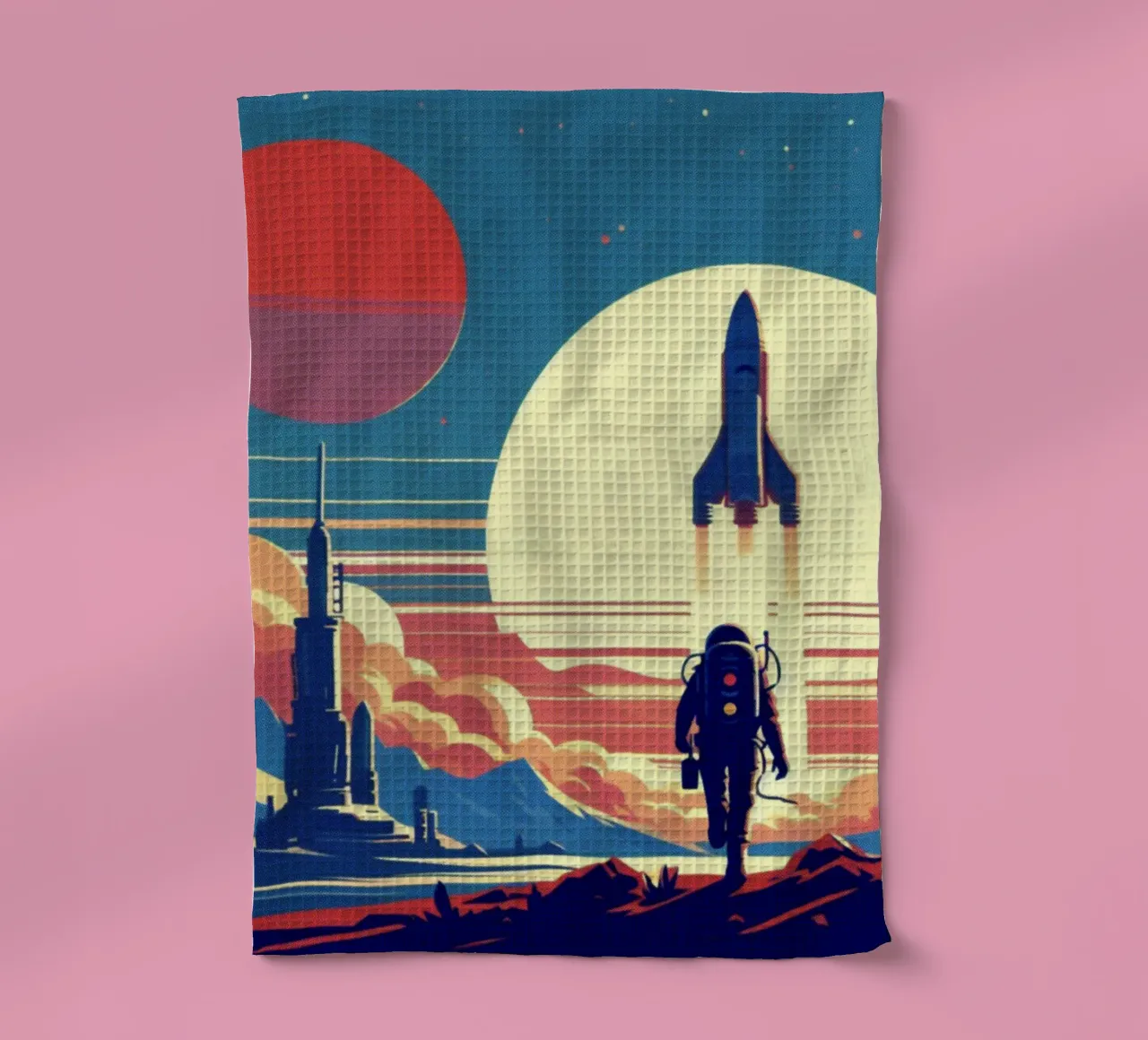 Mars Rocket - Stampa poster d'epoca canovaccio da cucina da posterprints-by-nomad