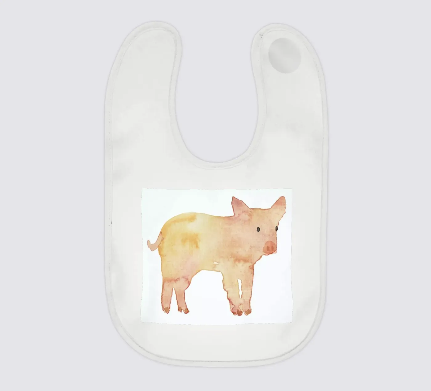 Pig baby bib by Farina Kuklinski